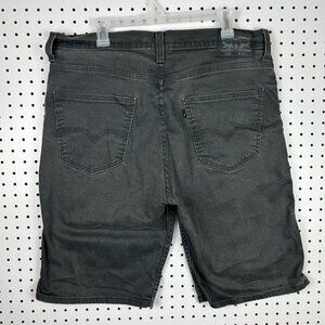 Levi's Black 569 Denim‎ Jean Shorts Size 36 Dark Wash Grunge Skate Stretch Jorts